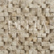 KLASİK KÜBİK Patlatma 3x2.3x2.3 Traverten Mozaik