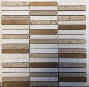 Noce Traverten Taraklı Kumlamalı Taş Mozaik